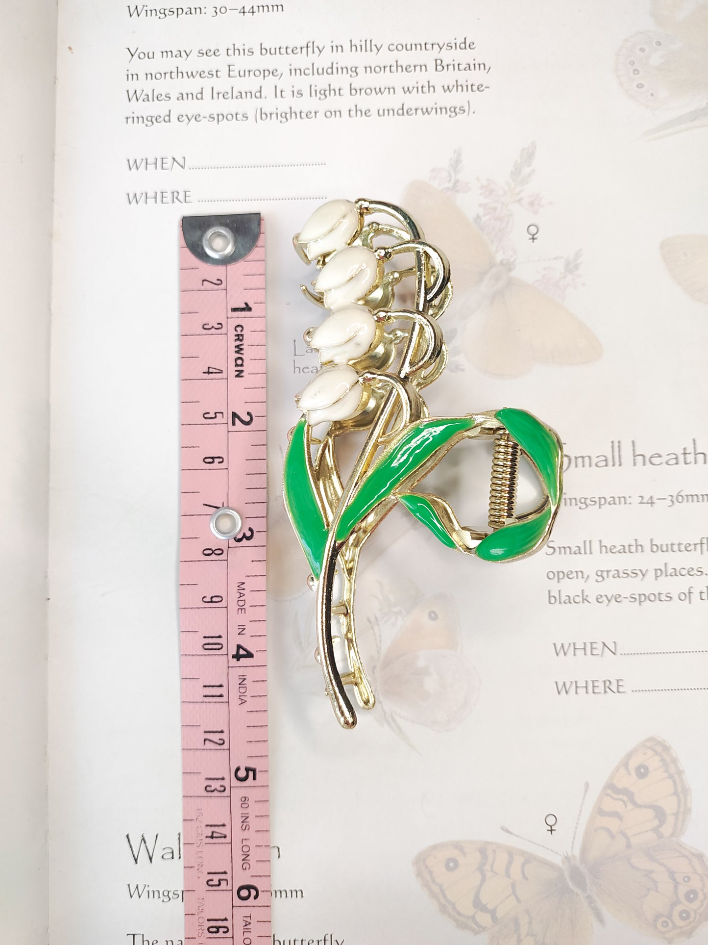 Lily of the Valley // Elegant Claw clip