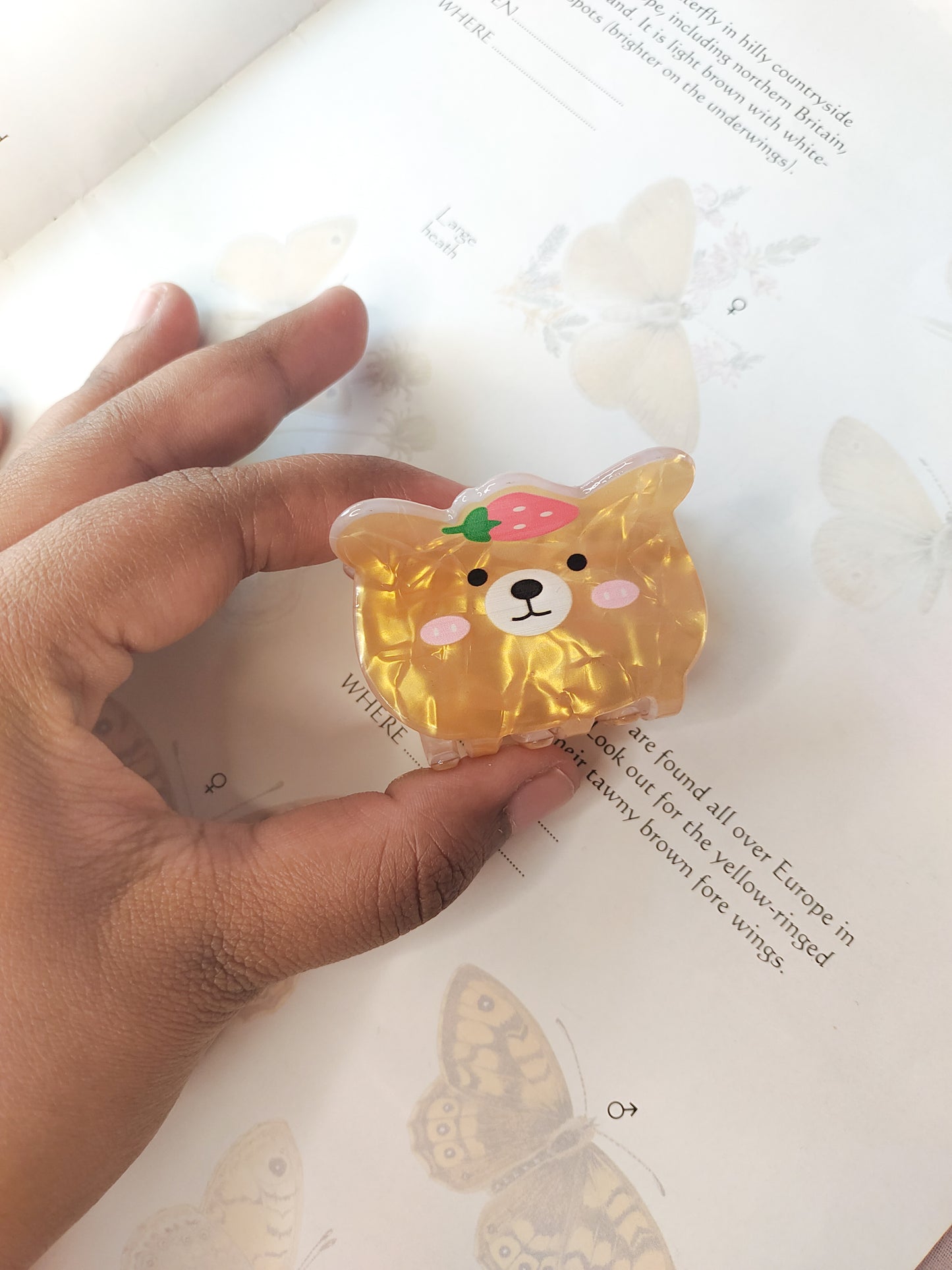 Straw-bear-y // Claw Clip