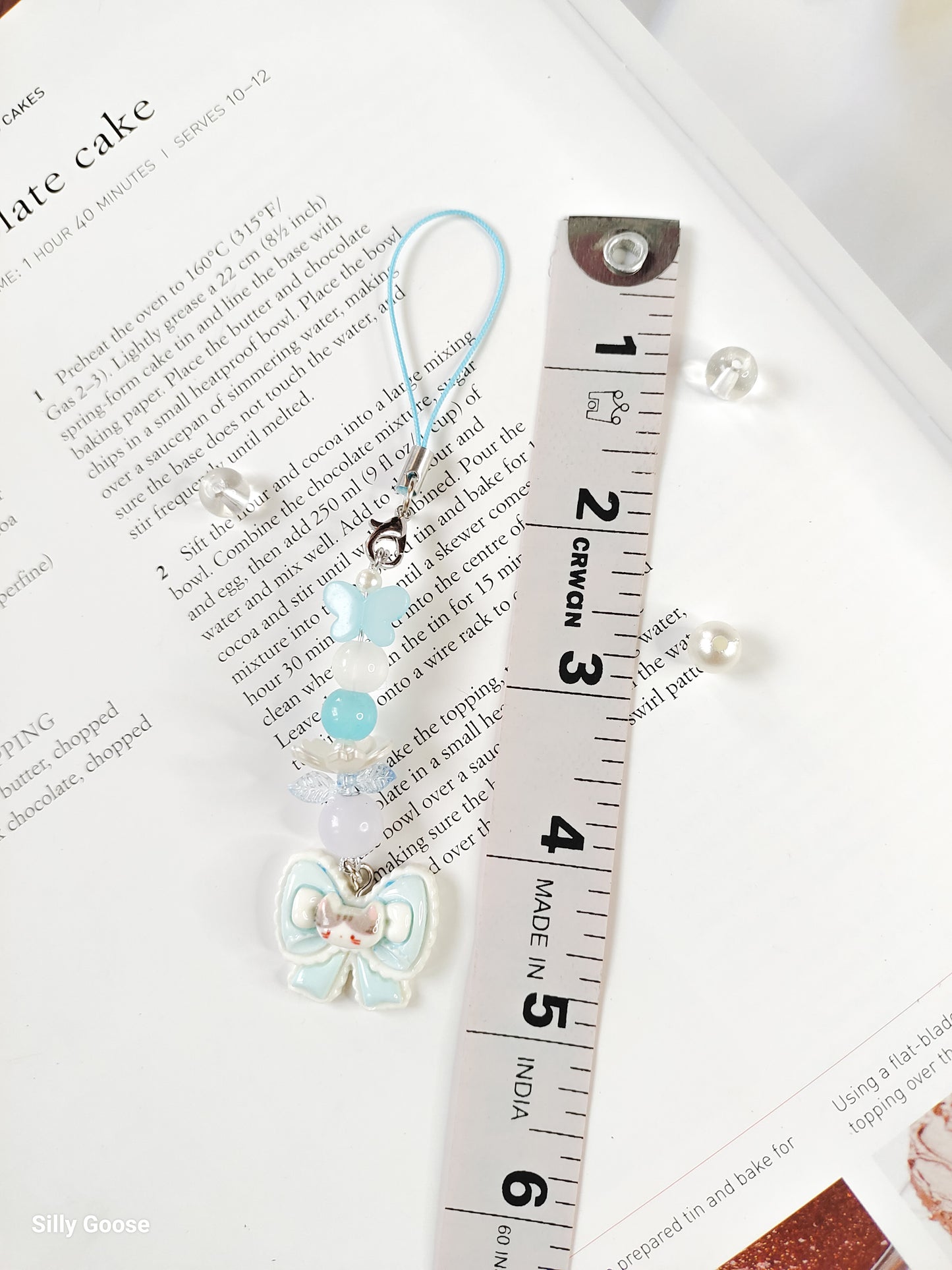 Frilly Blue Bow | Charm