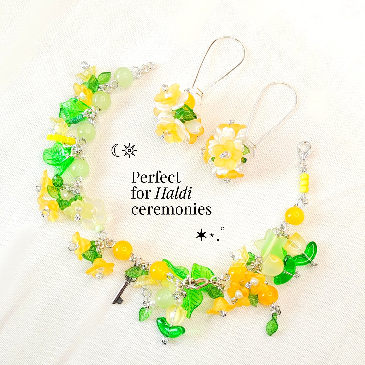 Sunshine Floral Haldi Jewellery Set