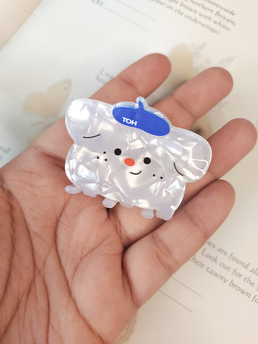 Puppy with a Beret // Claw Clip