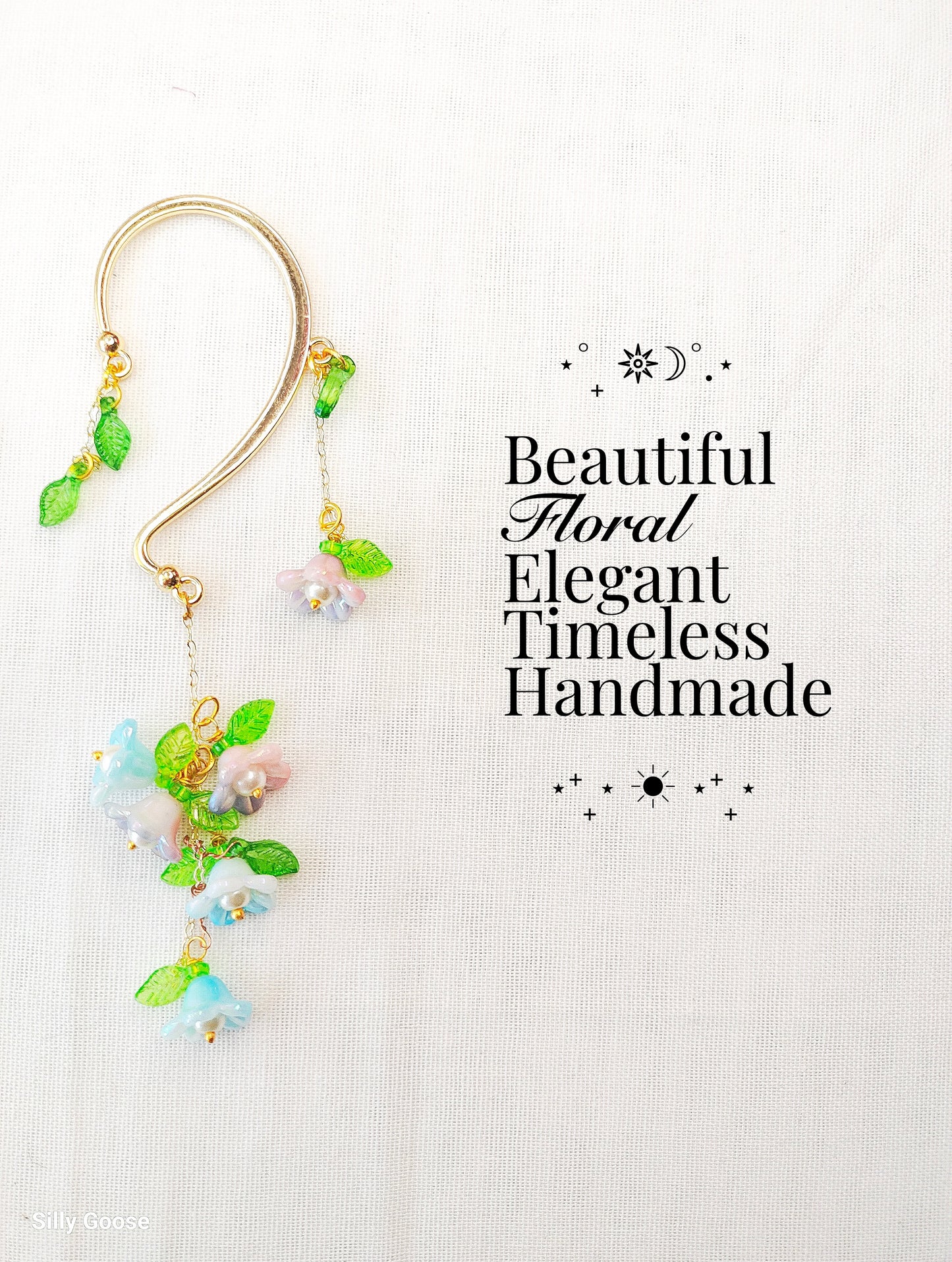 Spring Cascade | Ear wrap/Ear cuff Earrings