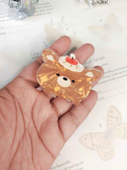 Cutu Brown Teddy // Claw Clip