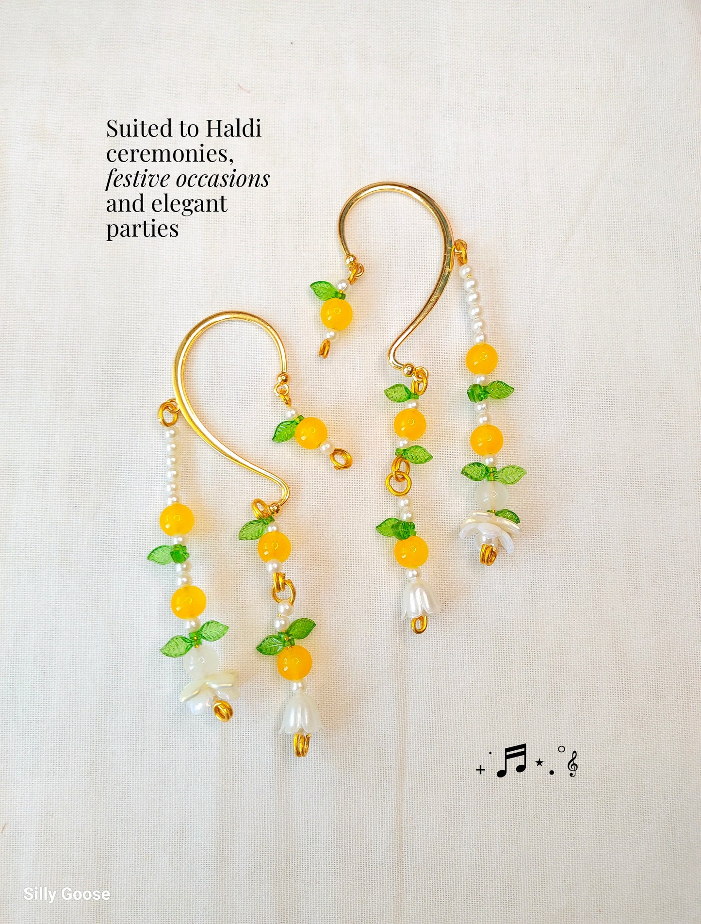 Summer Mangoes | Ear wrap/Ear cuff Earrings