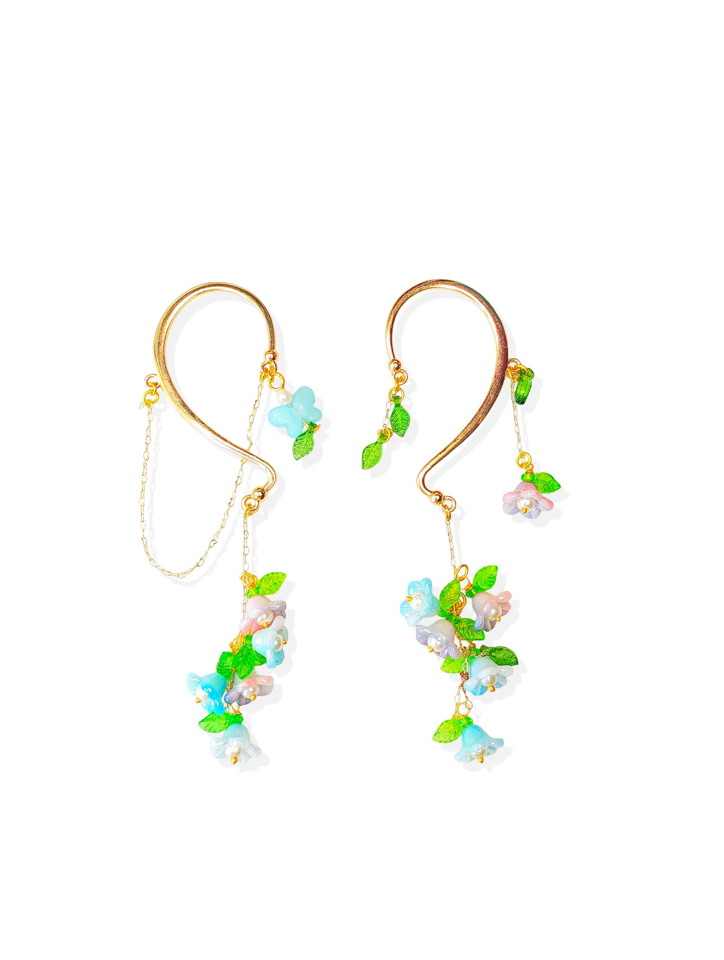 Spring Cascade | Ear wrap/Ear cuff Earrings