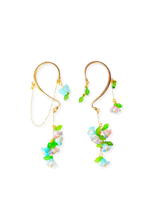 Spring Cascade | Ear wrap/Ear cuff Earrings