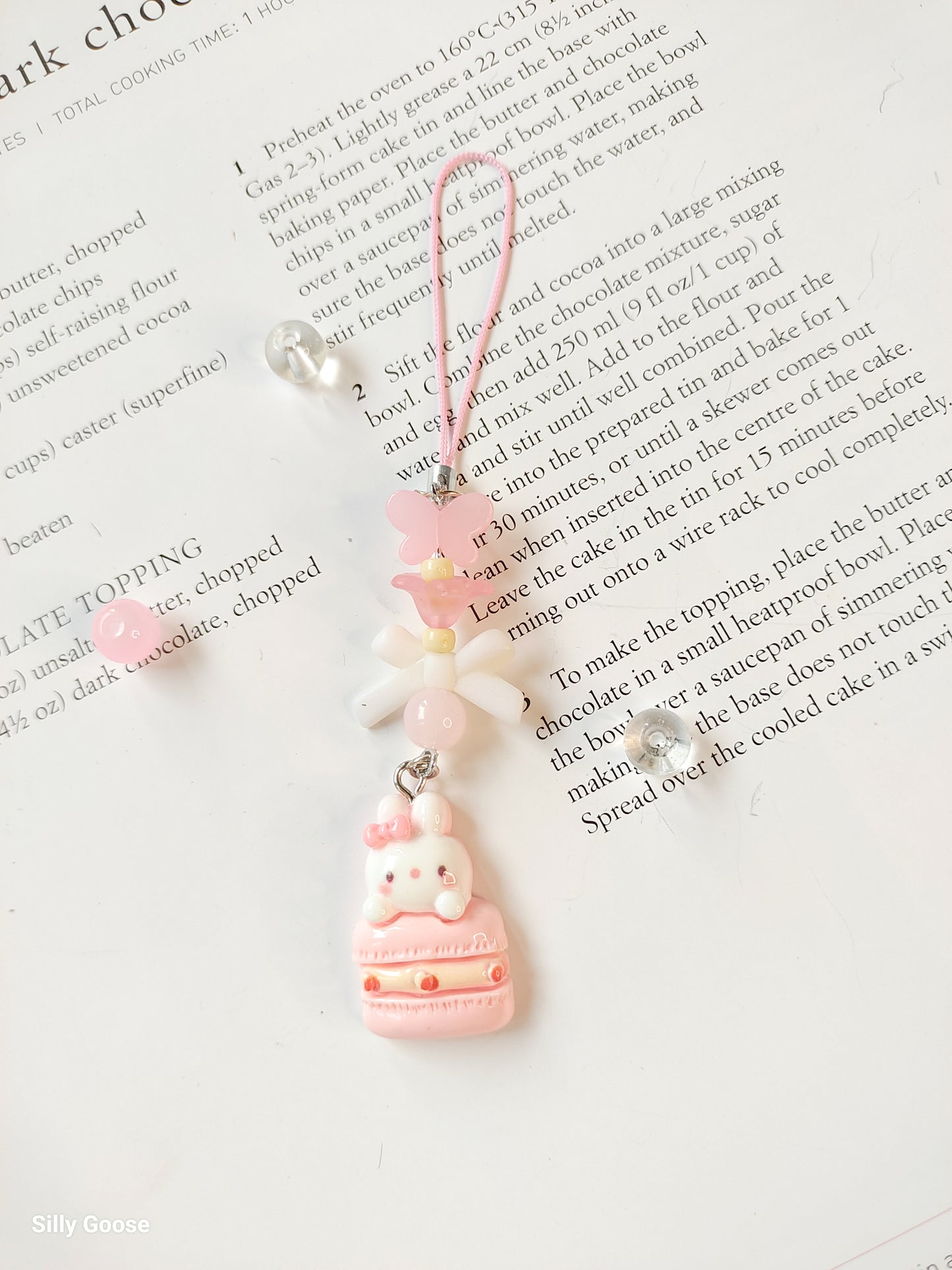 Pink Macaron Bunny | Charm