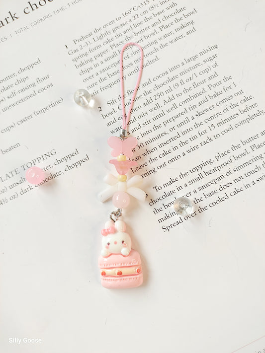 Pink Macaron Bunny | Charm