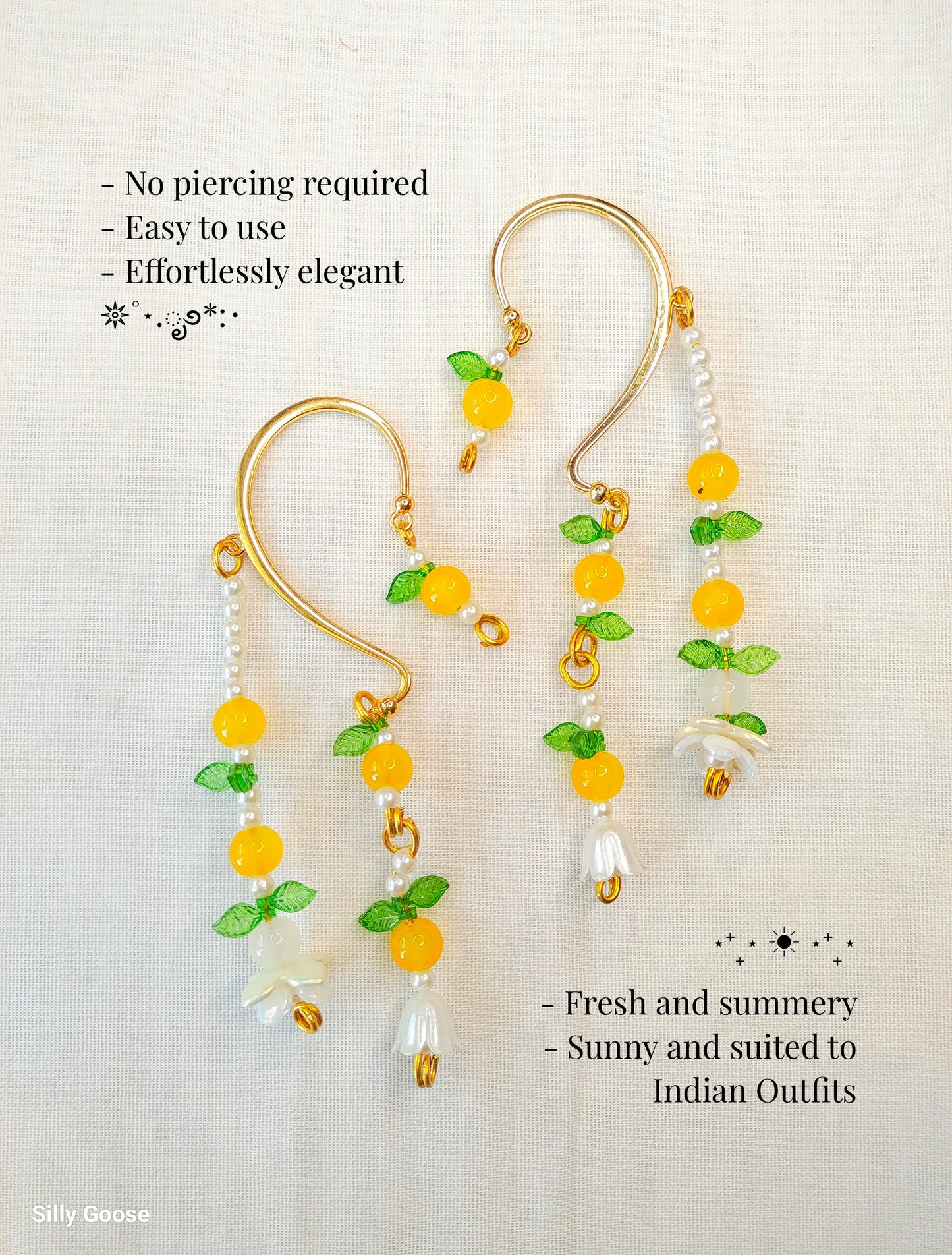 Summer Mangoes | Ear wrap/Ear cuff Earrings