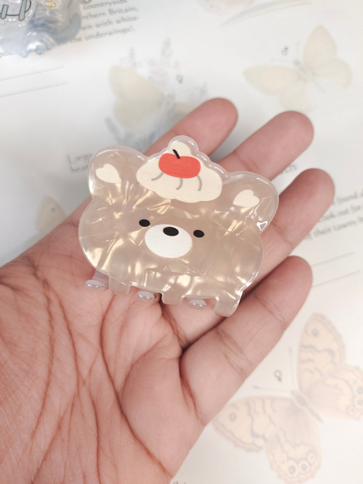 Cutu Light Brown Teddy // Claw Clip