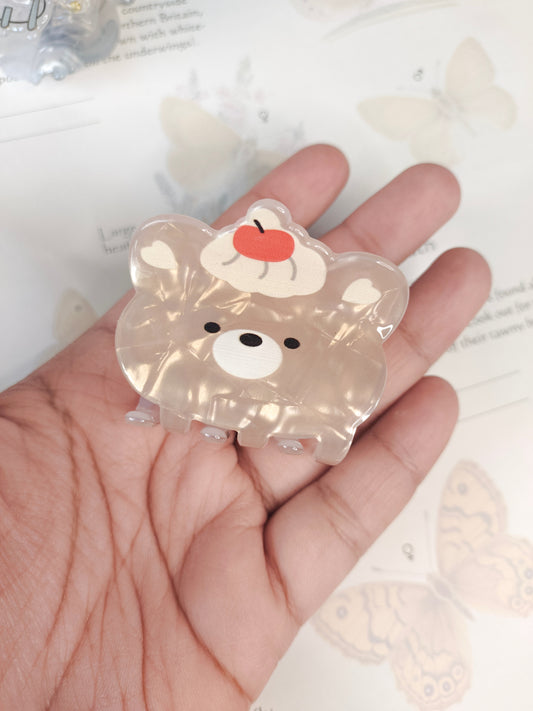 Cutu Light Brown Teddy // Claw Clip