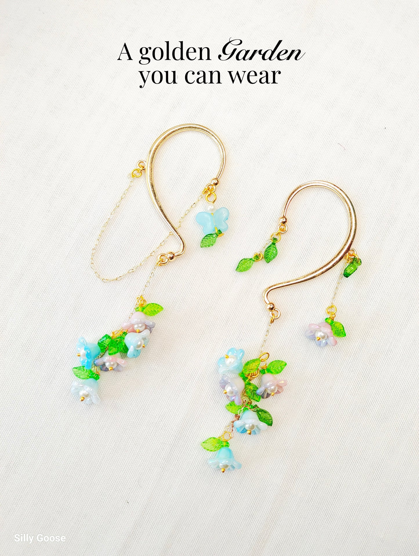 Spring Cascade | Ear wrap/Ear cuff Earrings
