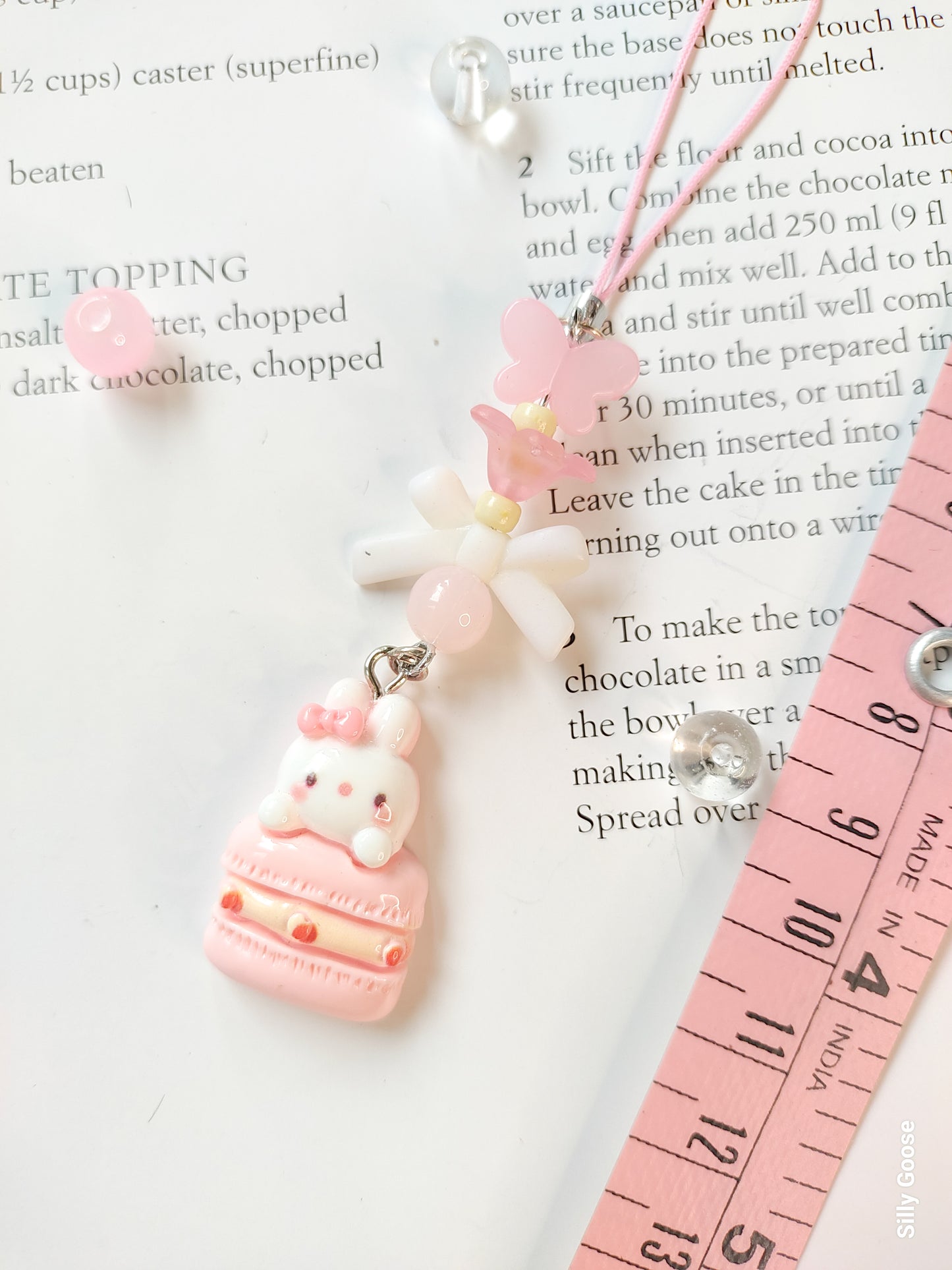 Pink Macaron Bunny | Charm