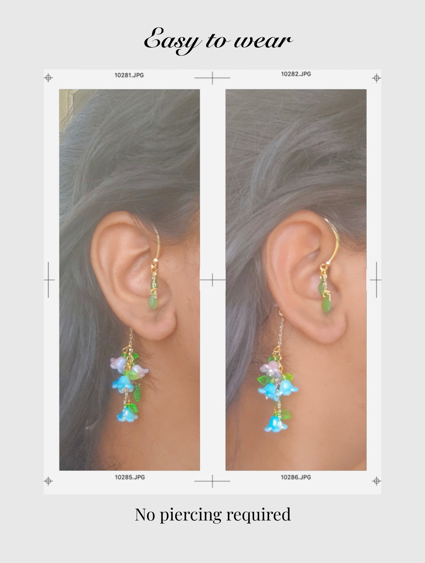 Spring Cascade | Ear wrap/Ear cuff Earrings