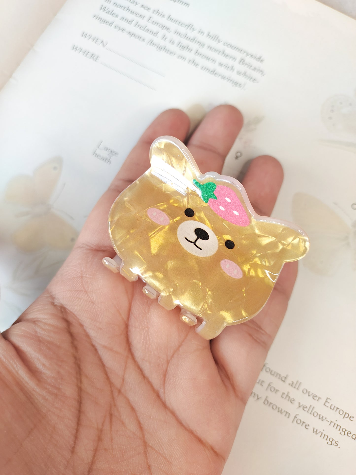 Straw-bear-y // Claw Clip