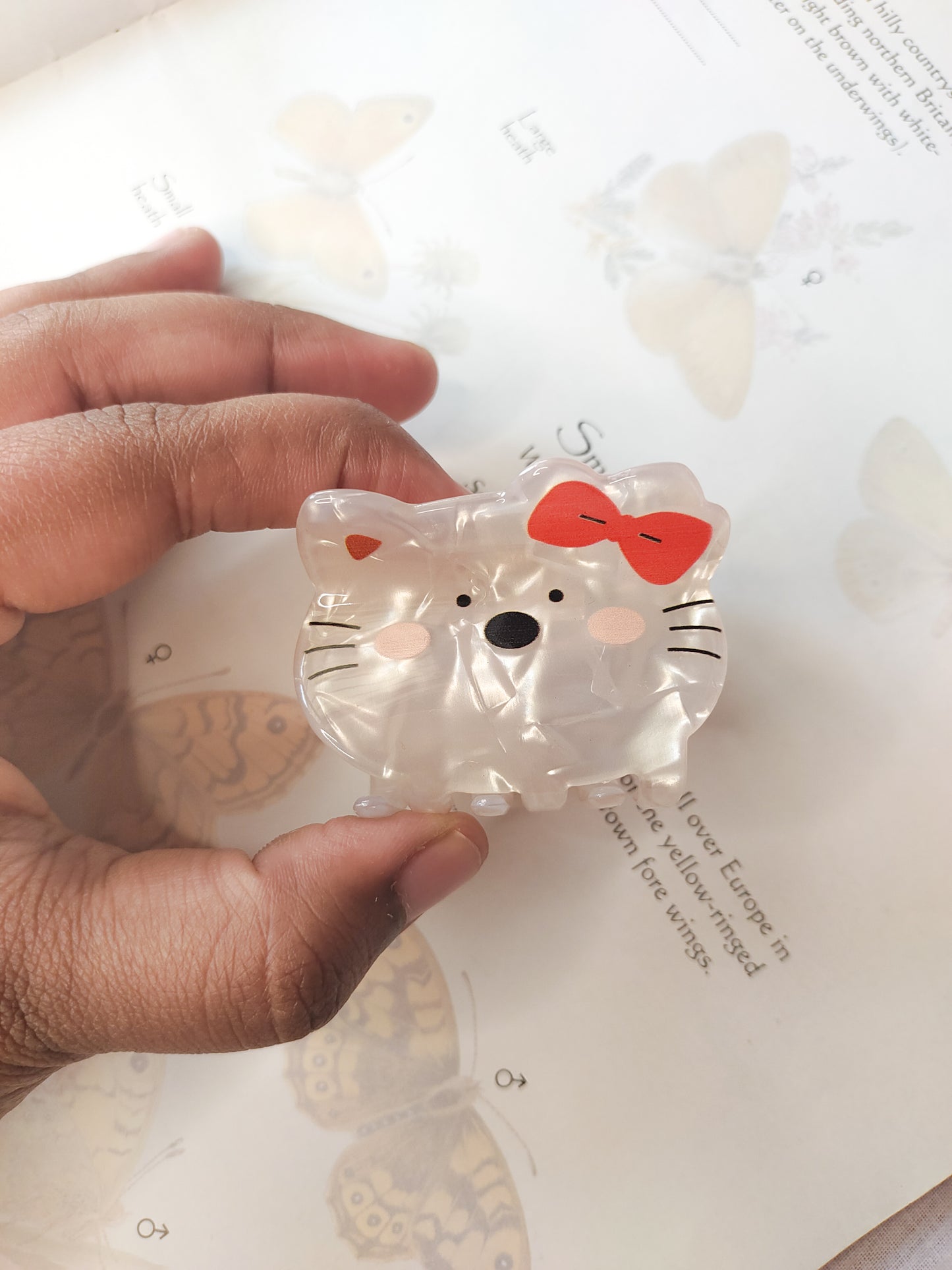 Kitty with Bow // Claw Clip